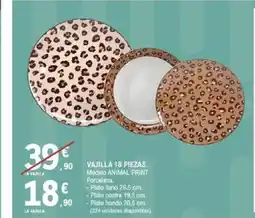 E.Leclerc Vajilla 18 piezas oferta