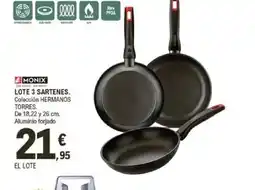 E.Leclerc MONIX Lote 3 sartenes oferta
