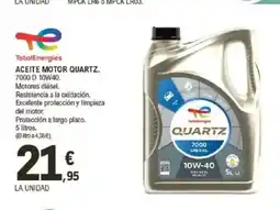 E.Leclerc TOTAL ENERGIES Aceite motor quartz oferta