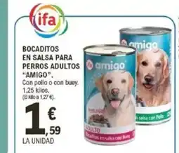 E.Leclerc AMIGO Bocaditos en salsa para perros adultos oferta