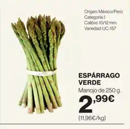 Hipercor Espárrago verde oferta