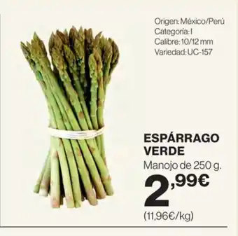 Hipercor Espárrago verde oferta