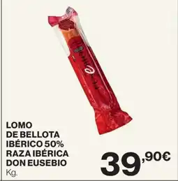 Hipercor Lomo de bellota ibérico 50% raza ibérica don eusebio oferta