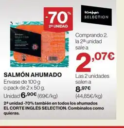 Hipercor Salmón ahumado oferta