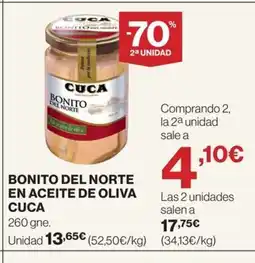 Hipercor CUCA Bonito del norte en aceite de oliva oferta
