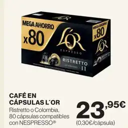 Hipercor L'OR Café en cápsulas oferta