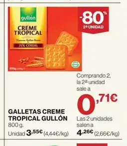 Hipercor GULLÓN Galletas creme tropical oferta