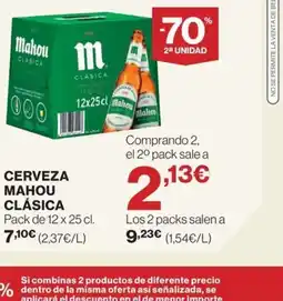 Hipercor MAHOU CLÁSICA Cerveza oferta