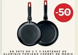 Hipercor En sets de 2 y 3 sartenes de aluminio forjado cherry de monix oferta