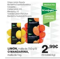 El Corte Inglés Limón o mandarina oferta