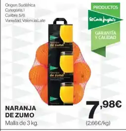 El Corte Inglés Naranja de zumo oferta