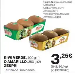 El Corte Inglés ZESPRI Kiwi verde o amarillo oferta