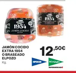 El Corte Inglés ELPOZO Jamón cocido extra 1954 o braseado oferta