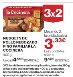 El Corte Inglés LA COCINERA Nuggets de pollo rebozado fino familiar oferta