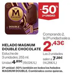 El Corte Inglés Helado magnum double chocolate oferta