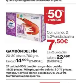 El Corte Inglés DELFÍN Gambón oferta