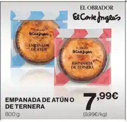 El Corte Inglés Empanada de atún o de ternera oferta