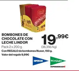 El Corte Inglés LINDOR Bombones de chocolate con leche oferta