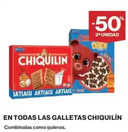 El Corte Inglés CHIQUILÍN En todas las galletas oferta