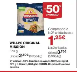 El Corte Inglés MISSION Wraps original oferta