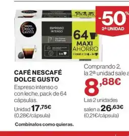 El Corte Inglés DOLCE GUSTO Café nescafé oferta