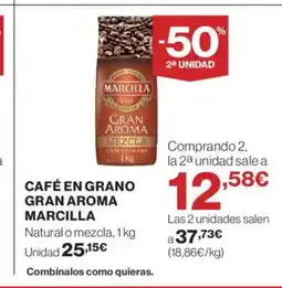 El Corte Inglés MARCILLA Café en grano gran aroma oferta