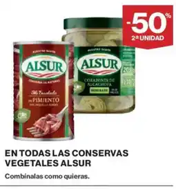 El Corte Inglés ALSUR En todas las conservas vegetales oferta