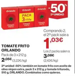 El Corte Inglés ORLANDO Tomate frito oferta
