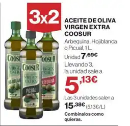 El Corte Inglés COOSUR Aceite de oliva virgen extra oferta