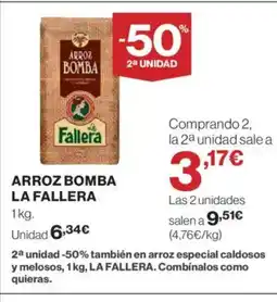 El Corte Inglés LA FALLERA Arroz bomba oferta