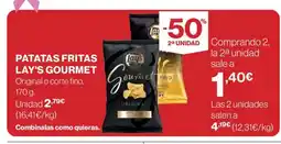 El Corte Inglés LAY'S GOURMET Patatas fritas oferta