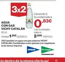 El Corte Inglés VICHY CATALÁN Agua con gas oferta