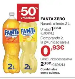El Corte Inglés FANTA Zero oferta