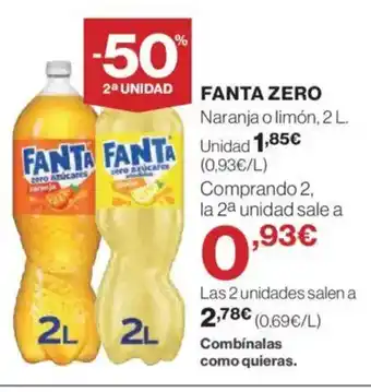 El Corte Inglés FANTA Zero oferta