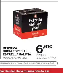 El Corte Inglés ESTRELLA GALICIA Cerveza rubia especial oferta