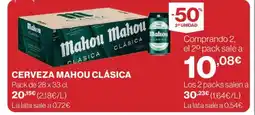 El Corte Inglés MAHOU CLÁSICA Cerveza oferta