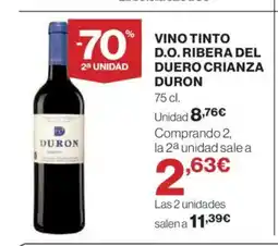 El Corte Inglés DURON Vino tinto d.o. ribera del duero crianza oferta