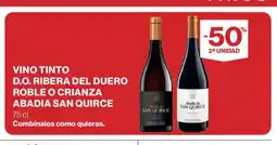 El Corte Inglés Vino tinto d.o. ribera del duero roble o crianza abadia san quirce oferta