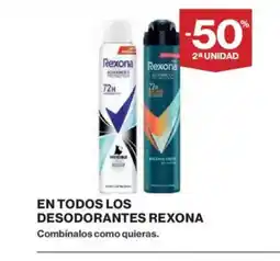 El Corte Inglés REXONA En todos los desodorantes oferta