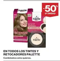 El Corte Inglés PALETTE En todos los tintes y retocadores oferta