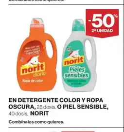 El Corte Inglés NORIT En detergente color y ropa oscura o piel sensible oferta