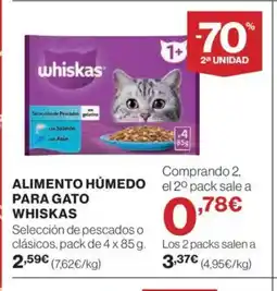 El Corte Inglés WHISKAS Alimento húmedo para gato oferta