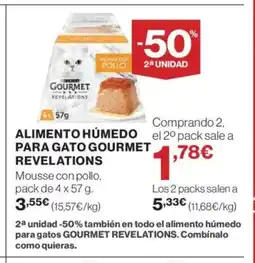 El Corte Inglés Alimento húmedo para gato gourmet revelations oferta
