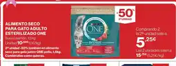 El Corte Inglés ONE Alimento seco para gato adulto esterilizado oferta