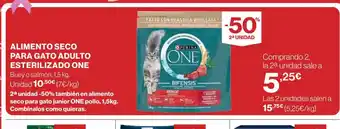 El Corte Inglés ONE Alimento seco para gato adulto esterilizado oferta