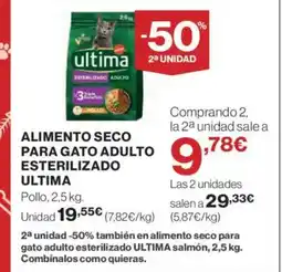 El Corte Inglés ULTIMA Alimento seco para gato adulto esterilizado oferta