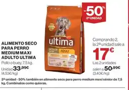 El Corte Inglés ULTIMA Alimento seco para perro medium maxi adulto oferta