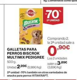 El Corte Inglés PEDIGREE Galletas para perros biscrok multimix oferta