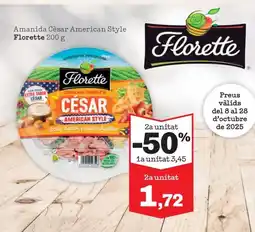 Sorli FLORETTE Amanida Cèsar American Style oferta