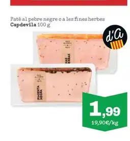 Sorli CAPDEVILA Paté al pebre negre o a les fines herbes oferta